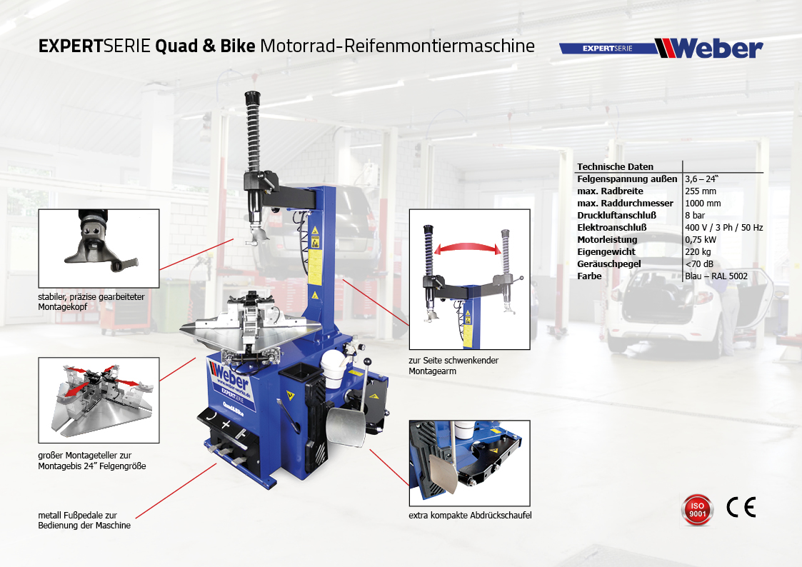 Motorrad Reifenmontiermaschine Quad & Bike